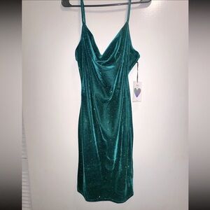 Hunter Green Velour Dress